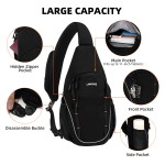 LAIMEIWEE Crossbody Sling Bag for Men & Women, Water-Resistant Chest Pack with RFID Blocking, Lightweight Travel Backpack with 11" iPad Compartment, Ideal for Hiking, Commuting, Outdoor Activities